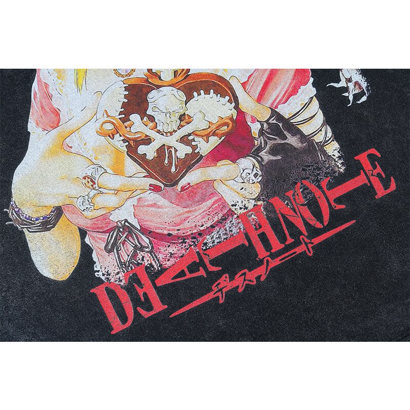 Harajuku T Shirt Men Hip Hop Vintage Washed Anime Graphic Oversized Shirts For Streetwear Tees 100% Cotton 2022 T-shirt - 3