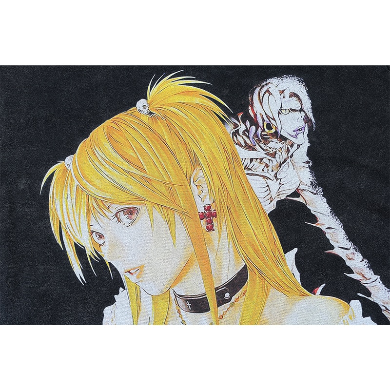 Harajuku T Shirt Men Hip Hop Vintage Washed Anime Graphic Oversized Shirts For Streetwear Tees 100% Cotton 2022 T-shirt - 2