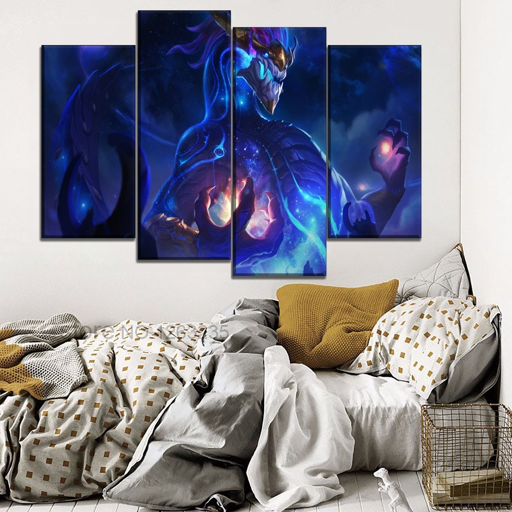 Canvas Painting 3 Piece Home Decorative Living Room Wall Game Poster Modern Print Type League Of Legends Aurelion Sol Picture - 4