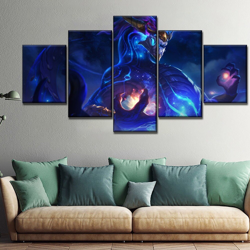 Canvas Painting 3 Piece Home Decorative Living Room Wall Game Poster Modern Print Type League Of Legends Aurelion Sol Picture - 2