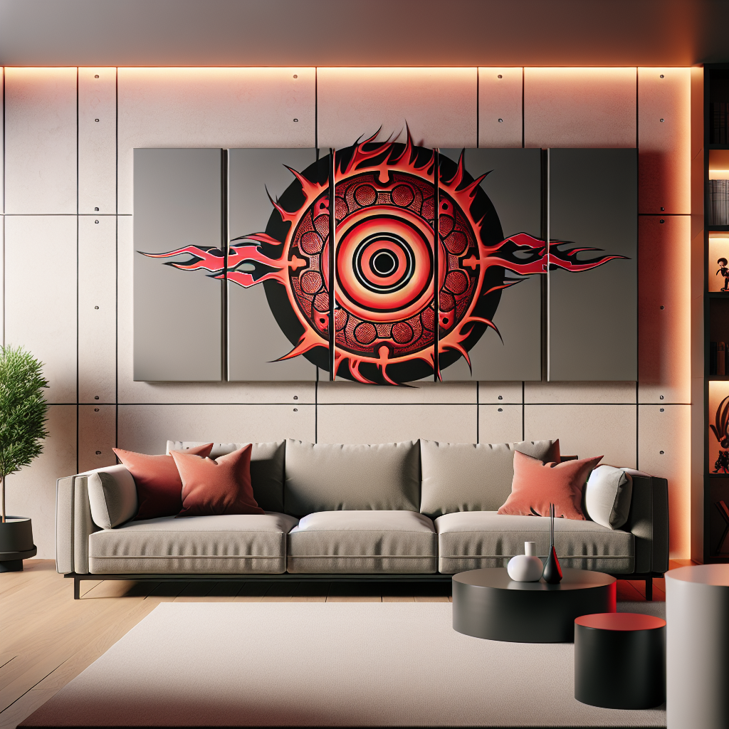 Transform Your Space with Multi-Panel Naruto Artwork for Anime-Themed Interior Design  