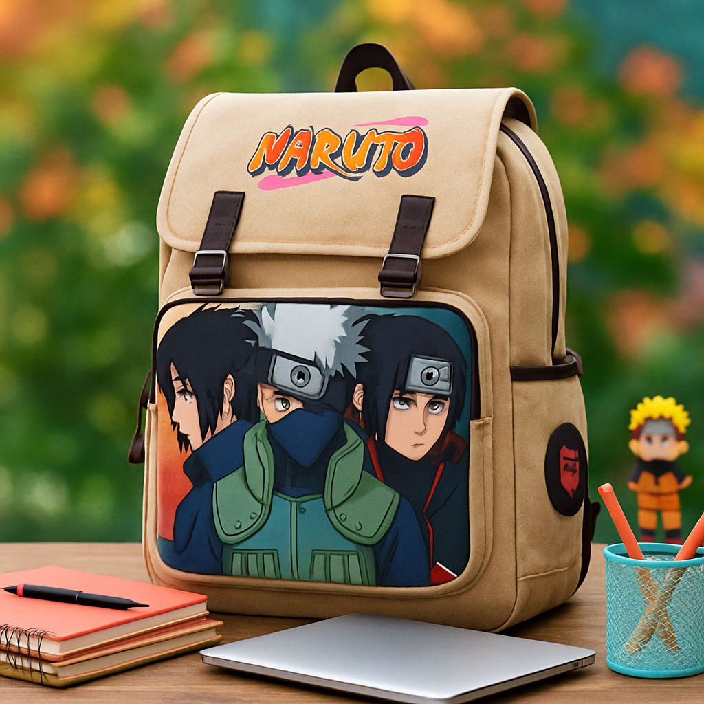 Stylish Naruto Backpack Featuring Sasuke, Kakashi, and Itachi: A Closer Look at the Design Stylish Naruto Backpack Featuring Sasuke, Kakashi, and Itachi: A Closer Look at the Design