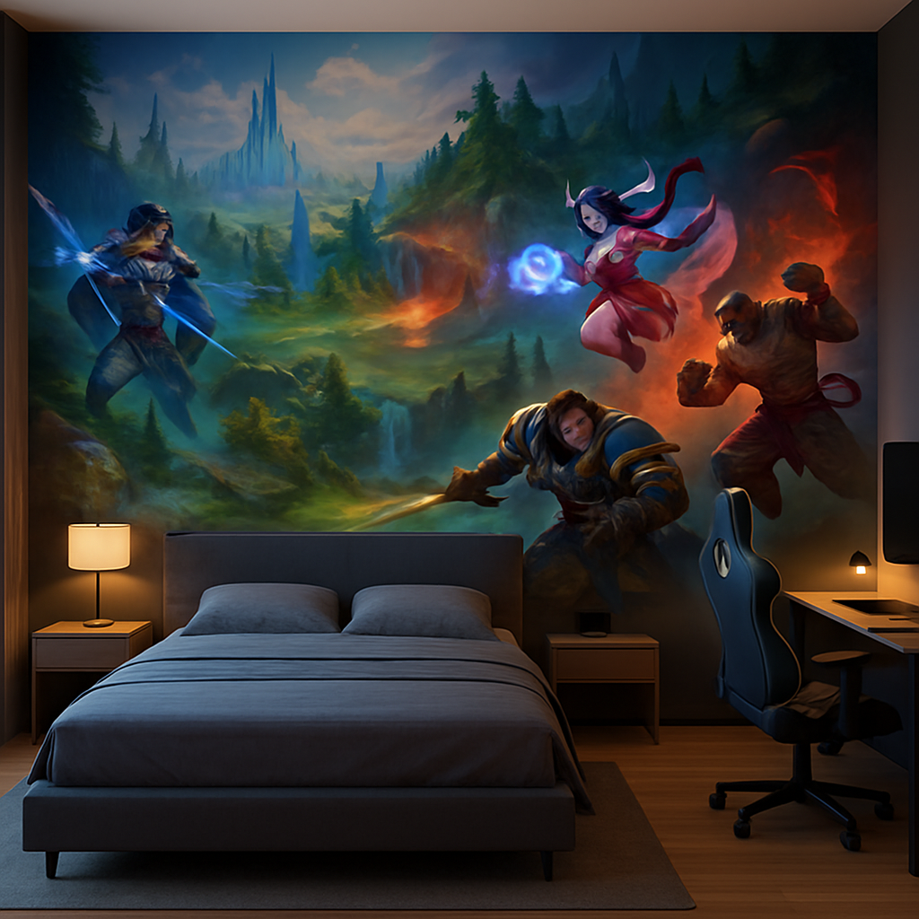 Elevate Your Space with Custom 3D League of Legends Wallpaper Murals for Bedroom Decor Elevate Your Space with Custom 3D League of Legends Wallpaper Murals for Bedroom Decor